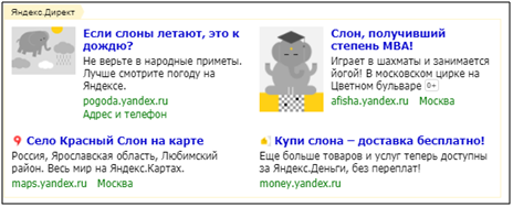 Блоки контекстной рекламы